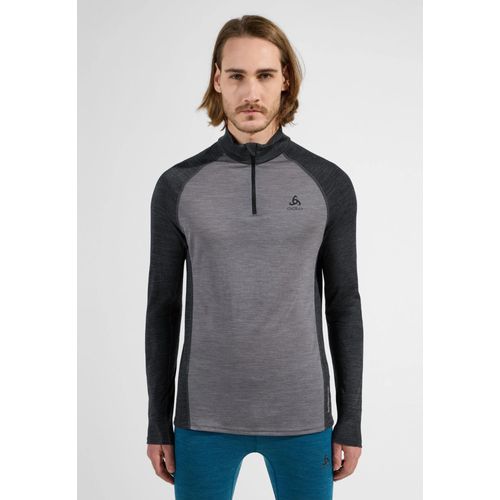 Odlo Haut Technique Demi-Zippé Performance Wool 150 Pour Homme, Xxl, Gris