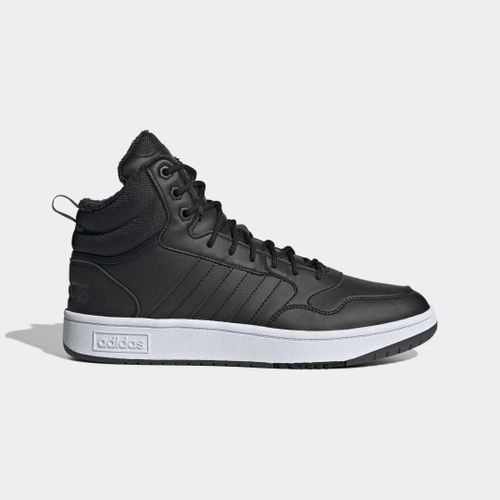 Chaussure Hoops 3.0 Mid Lifestyle Basketball Classic Fur Lining Winterized Adidas - Core Black / Core Black / Cloud White - 44 2/3