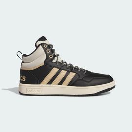Chaussure Hoops 3.0 Mid Lifestyle Basketball Classic Fur Lining Winterized Adidas - Core Black / Magic Beige / Wonder White - 42
