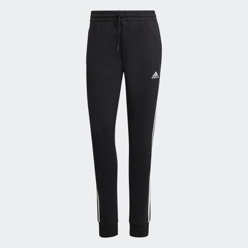 Pantalon Fuselé En Molleton À 3 Bandes Essentials Adidas - Black / White - Xl