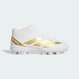 Chaussure À Crampons Adizero Impact.2 Moulded Rubber Football Adidas - Cloud White / Gold Metallic / Cloud White - 42