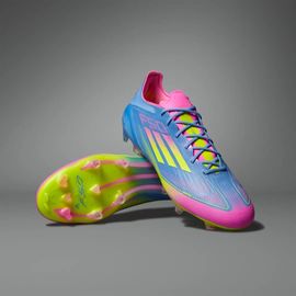 Chaussure F50 Elite Terrain Souple Adidas - Blue Fusion / Lucid Lemon / Lucid Pink - 42