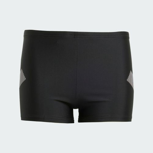 Boxer De Natation Big Bars Enfants Adidas - Black - 11-12a