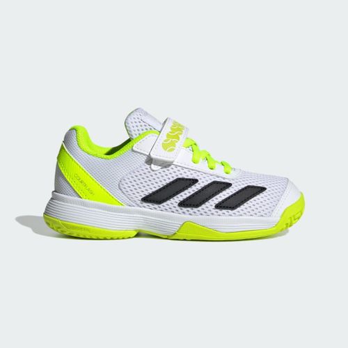 Chaussures De Tennis Scratch Courtflash Enfants Adidas Cloud White Core Black Lucid Lemon