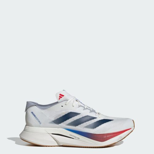 Chaussures Adizero Boston 12 Adidas Core White Dark Blue Pure Ruby