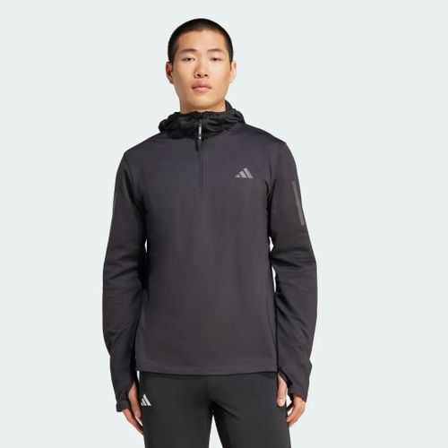 Haut Own The Run Winterized Hooded Half-Zip Adidas - Black - S