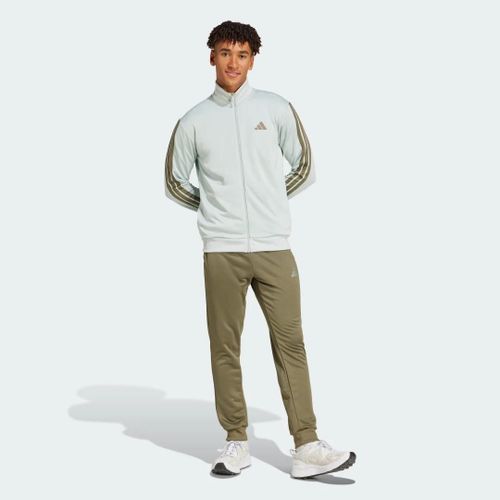 Survêtement Molleton 3 Bandes Sportswear Basic Adidas - Wonder Silver / Olive Strata - Xl