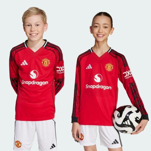 Maillot Domicile À Manches Longues Manchester United 25/26 Enfants Adidas - Mufc Red - 11-12a