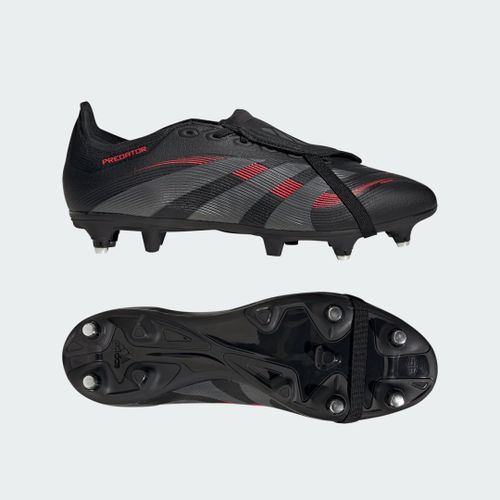 Chaussures Languette Rabattue Predator League Terrain Gras Adidas Core Black Grey Four Lucid Red