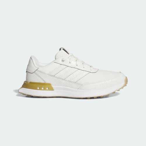Chaussures De Golf En Cuir Sans Crampons S2g 25 Adidas Off White Gold Metallic Gum