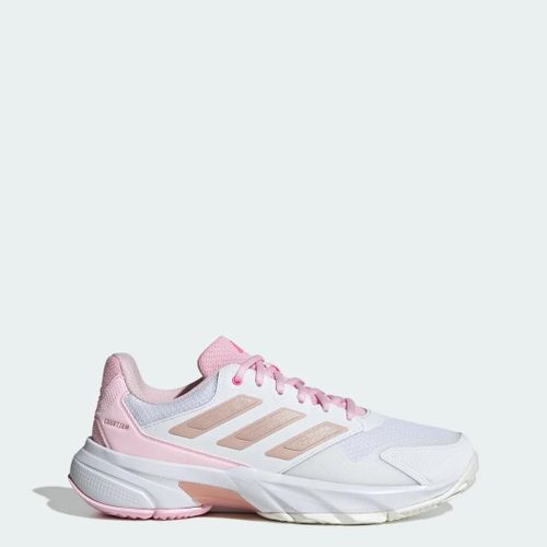 Chaussures De Tennis Courtjam Control 3 Adidas Cloud White Silver Metallic Lucid Pink