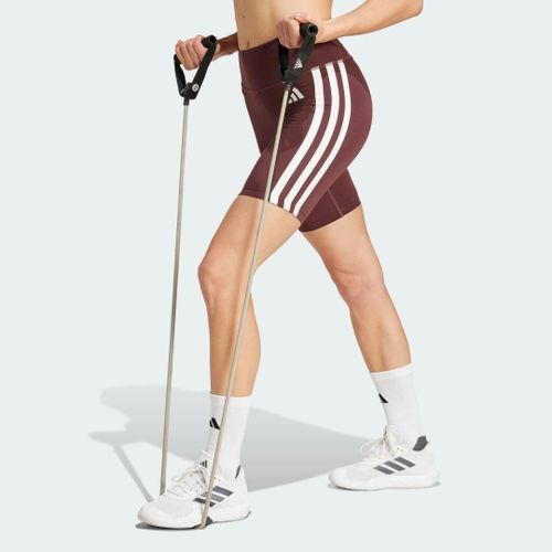 Cuissard 3 Bandes Optime Essentials Adidas - Aurora Ruby / White - Xl 13 Cm