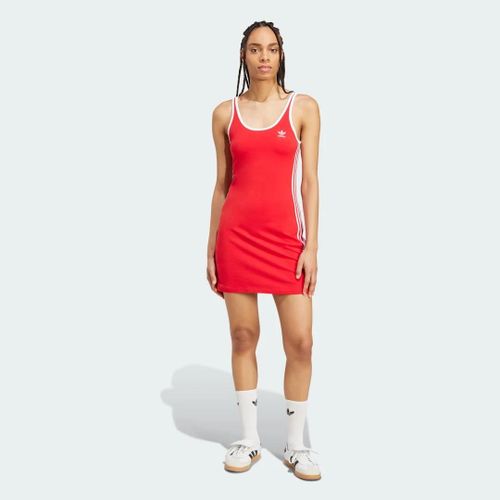 Robe Courte À Bretelles Adicolor 3 Bandes Adidas - Better Scarlet / White - Xl