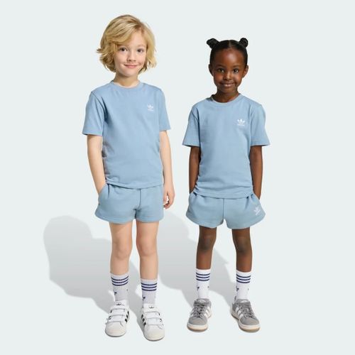 Ensemble T-Shirt Et Short Enfants Adidas - Tactile Blue - 6-7a