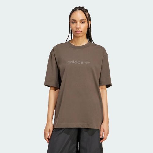 T-Shirt Oversize Essentials Linear Adidas - Shadow Olive - Xs