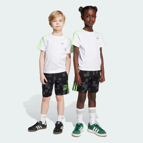 Ensemble T-Shirt Et Short Adidas Originals X Minecraft Enfants Adidas - White - 7-8a