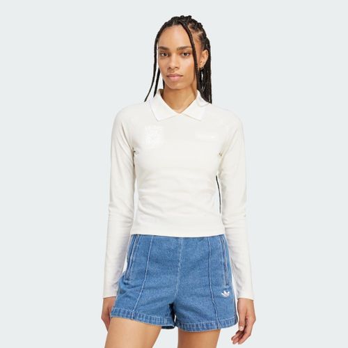 T-Shirt Manches Longues Blason Adidas - Off White - 2xs