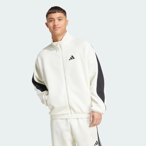 Veste De Survêtement Stadium Adidas - Off White / Black - Xs