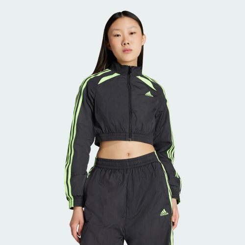 Veste De Survêtement Courte Teamgeist Adicolor Adidas - Black / Signal Green - S