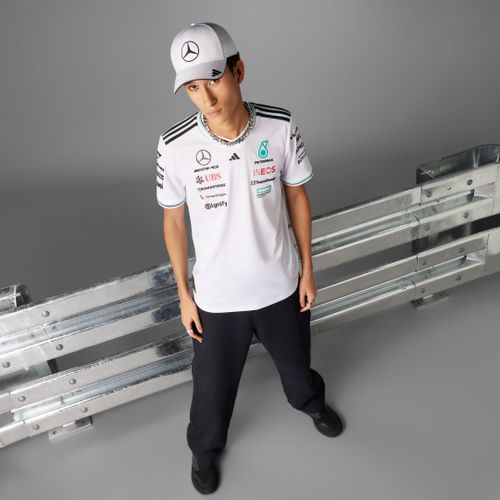 Maillot Pilote Authentique Mercedes - Amg Petronas Formula One Team Adidas - White / Black - 2xl
