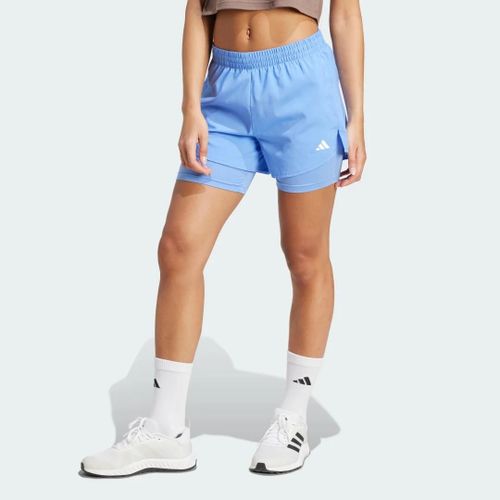 Short Deux En Un Aeroready Made For Training Minimal Adidas - Blue Fusion / White - 2xs