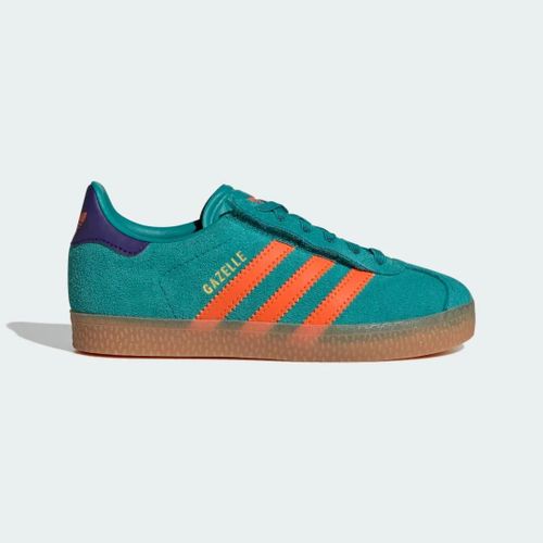 Chaussures Lacetslastiques Gazelle Comfort Closure Enfants Adidas Pure Teal Impact Orange Collegiate Purple