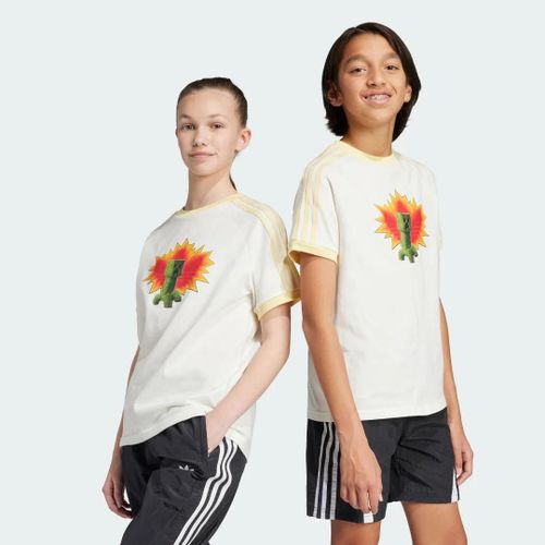 T-Shirt Graphique Adidas Originals X Minecraft Adidas - Off White / Almost Yellow - 7-8a