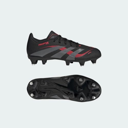 Chaussures Predator League Terrain Gras Enfants Adidas Core Black Grey Four Lucid Red