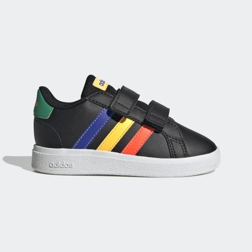 Chaussures Scratch Grand Court Lifestyle Adidas Core Black Lucid Blue Court Green
