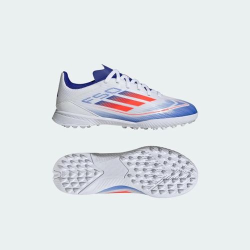 Chaussures F50 League Turf Enfants Adidas Cloud White Solar Red Lucid Blue