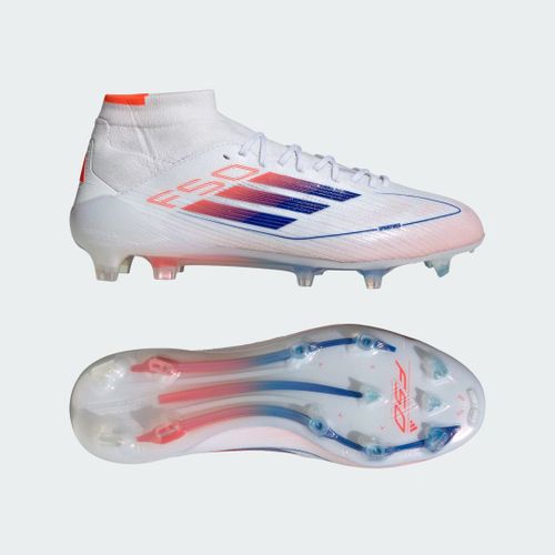Chaussures Mismontante F50 Elite Terrain Souple Adidas Cloud White Lucid Blue Solar Red