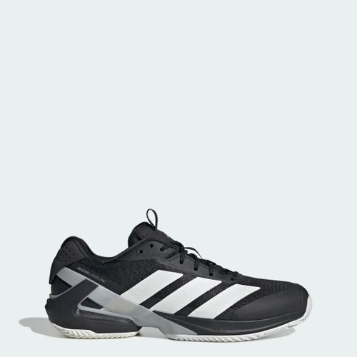 Chaussures De Tennis Adizero Ubersonic 5 Terre Battue Adidas Core Black Zero Metalic Grey Two