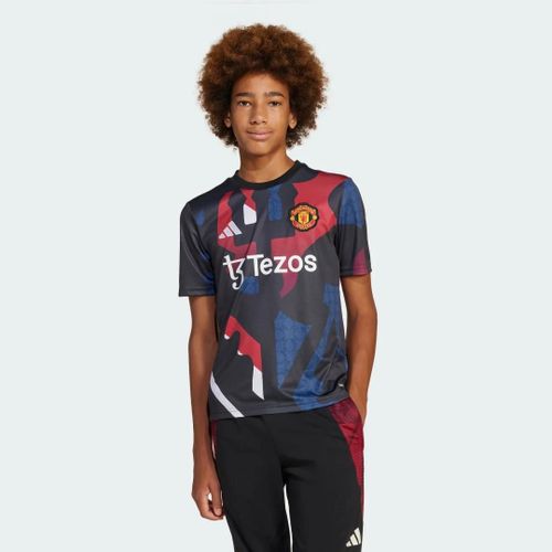 Maillot D'Échauffement Manchester United 24/25 Enfants Adidas - Black / Mufc Red / Off White / Team Coll Burgundy 2 - 11-12a