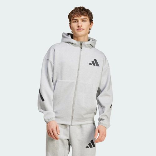 Nouvelle Veste De Survêtement À Capuche Entièrement Zippée Z.N.E. Adidas - Medium Grey Heather - Xl