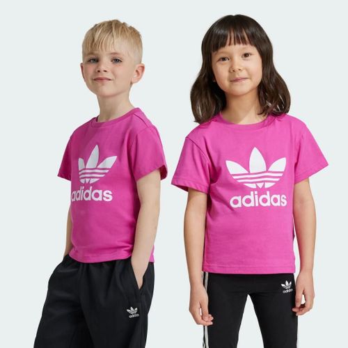 T-Shirt Trèfle Adicolor Enfants Adidas - Semi Lucid Fuchsia - 5-6a