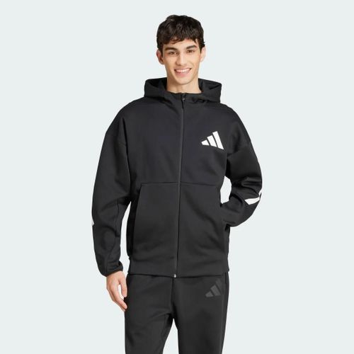 Nouvelle Veste De Survêtement À Capuche Entièrement Zippée Z.N.E. Adidas - Black / White - S