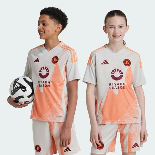 Maillot Extérieur As Roma 24/25 Enfants Adidas - Talc / Easy Orange - 7-8a