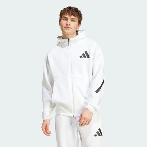 Nouvelle Veste De Survêtement À Capuche Entièrement Zippée Z.N.E. Adidas - White - 2xlt