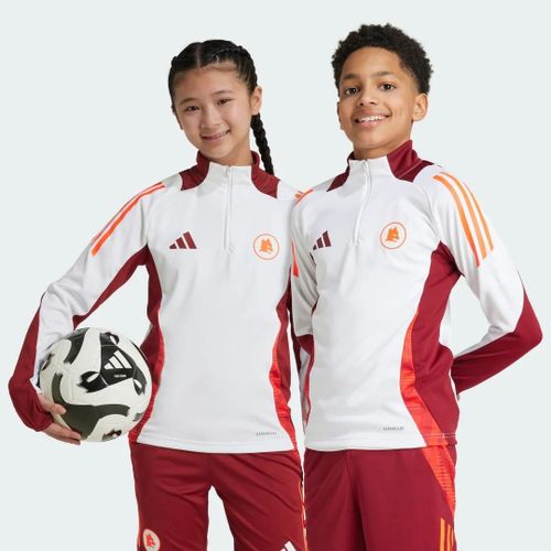 Haut D'Entraînement As Roma Tiro 24 Competition Enfants Adidas - White / Team Coll Burgundy 2 / App Solar Red / Active Red - 5-6a