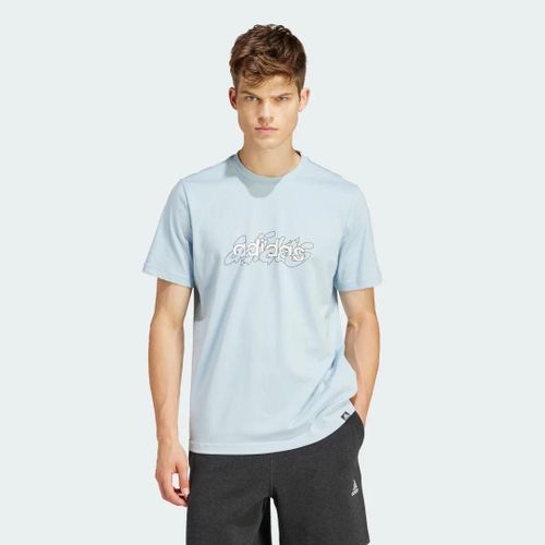 T-Shirt Graphique Illustrated Linear Adidas - Wonder Blue - S
