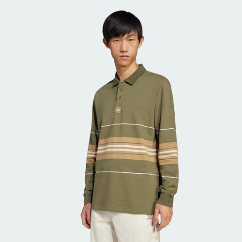 Polo À Rayures Adidas - Olive Strata - S