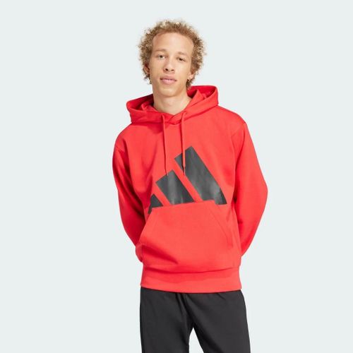 Sweat-Shirt À Capuche Molleton Grand Logo Essentials Adidas - Pure Ruby / Black - Xl