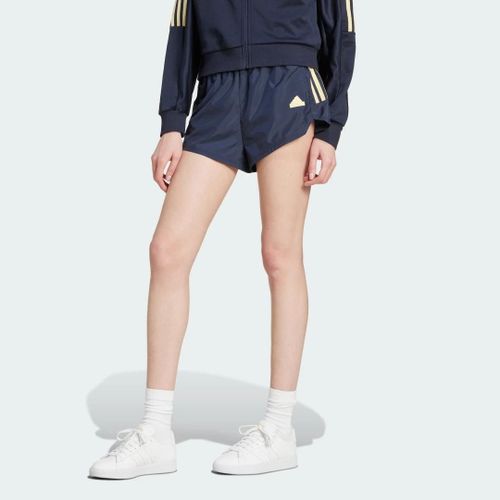 Short Toile Été 3 Bandes Coupées Tiro Adidas - Legend Ink / Impact Yellow - 2xs