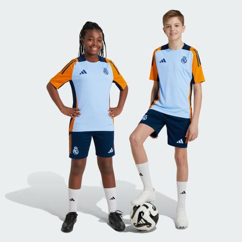 Short D'Entraînement Real Madrid Tiro 24 Competition Enfants Adidas - Team Navy Blue 2 / Crew Orange / Glow Blue - 7-8a