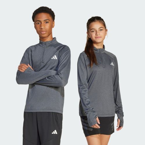 T-Shirt Manches Longues Et Zip 1/4 All Sports Favorite Enfants Adidas - Black / Grey Three / Reflective Silver - 11-12a