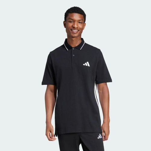 Polo Piqué 3 Bandes Essentials Adidas - Black / White - Xs