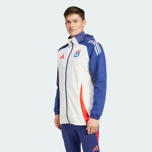 Veste Tout Temps Olympique Lyonnais Tiro 24 Adidas - White Tint / Midnight Indigo / Bright Red - Xs