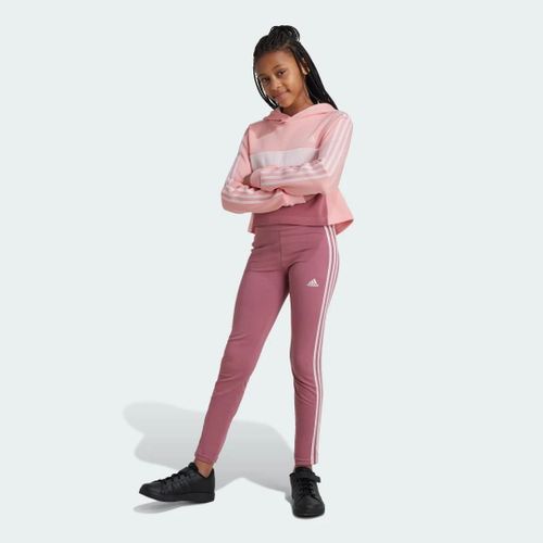 Ensemble Legging Molleton Colorblock 3 Bandes Tiberio Enfants Adidas - Semi Pink Spark / Sandy Pink / Preloved Crimson - 13-14a