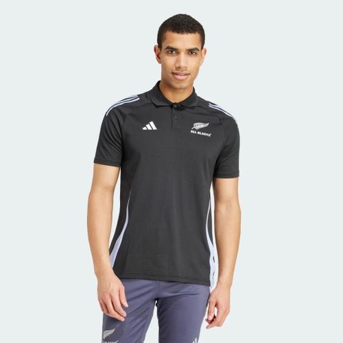 Polo De Rugby À Manches Courtes All Blacks Adidas - All Black / Blue Spark - S