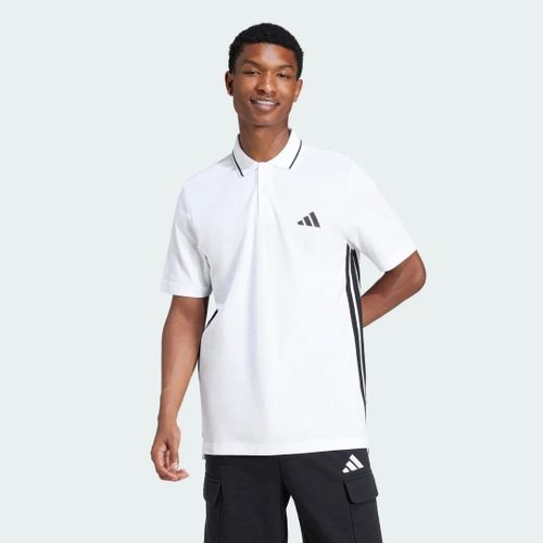 Polo Piqué 3 Bandes Essentials Adidas - White / Black - S